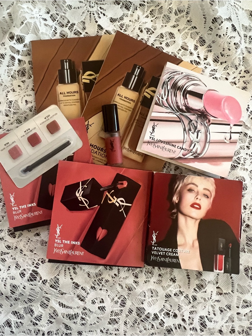 YSL Lip samples balm stain lipstick Yves Sant Laurent